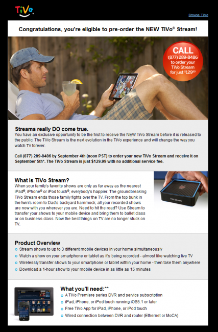 Tivo coupons